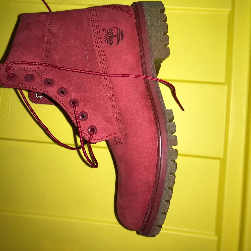 Red timberlands brand new never wore